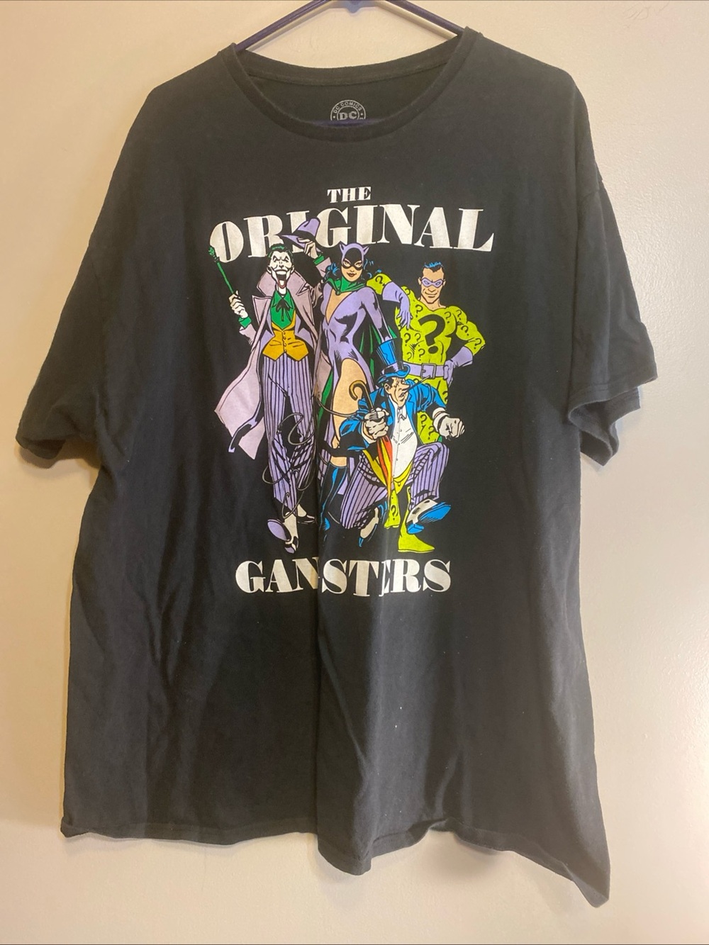 DC Comics T-Shirt‎ Mens 2XL The Original Gangsters Batman Joker Riddler Villain